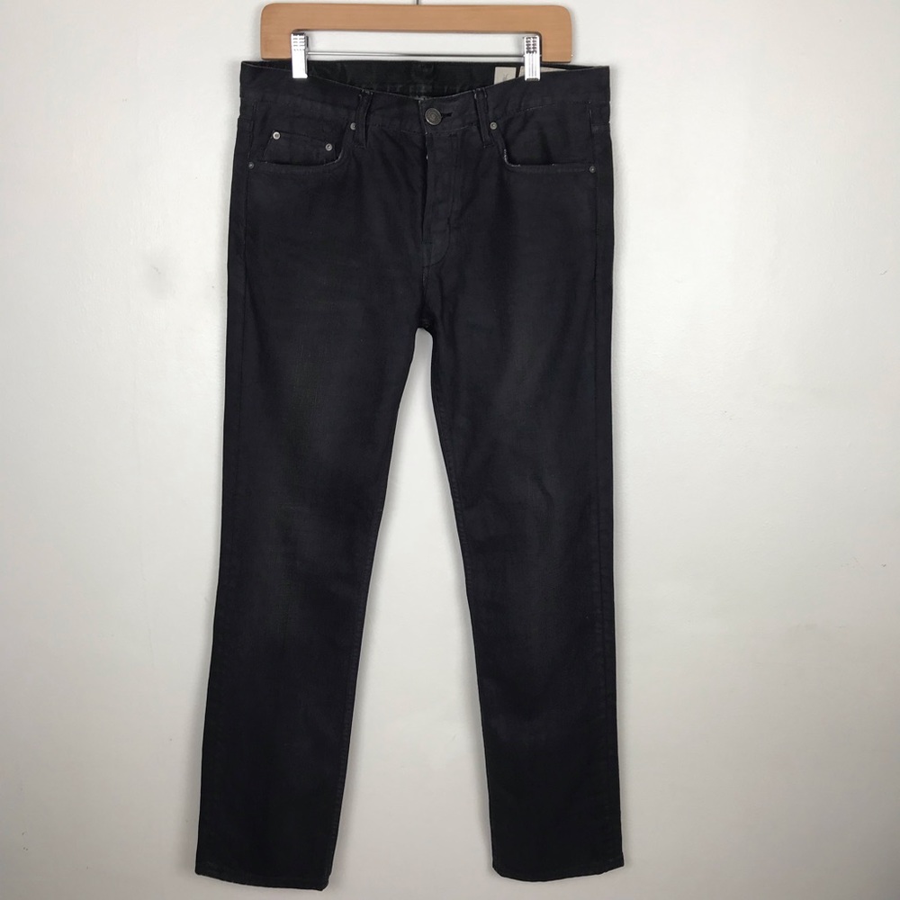 AllSaints Spitalfields Tapered Fit Black Jeans 32